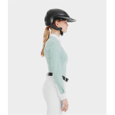 Chemise Horse Pilot manches longues femme Aerolight Vert d'eau Bleu