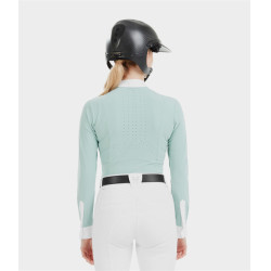 Chemise Horse Pilot manches longues femme Aerolight Vert d'eau Bleu