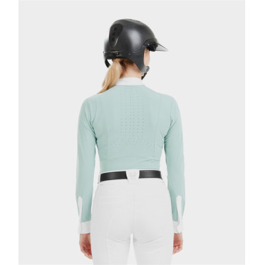 Chemise Horse Pilot manches longues femme Aerolight Vert d'eau Bleu