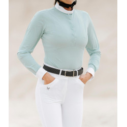Chemise Horse Pilot manches longues femme Aerolight Vert d'eau Bleu