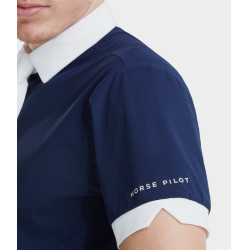 Chemise de concours Horse Pilot manches courtes homme Aerolight Marine Bleu marine Chemise de concours Horse Pilot manches courtes homme Aerolight Marine Bleu marine