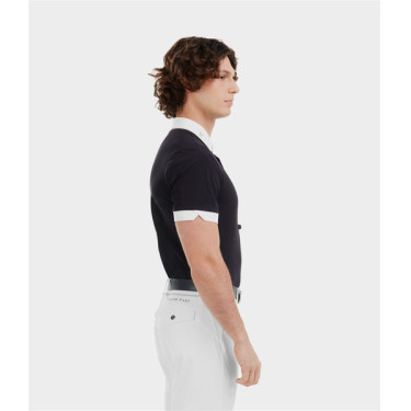 Chemise de concours Horse Pilot manches courtes Aerolight homme Dark night Noir