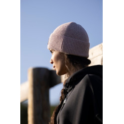 Bonnet d'équitation Horse Pilot en laine Rose baby