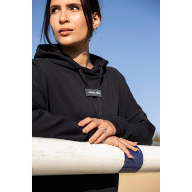 Sweat-shirt d'équitation à capuche Horse PIlot femme Noir Sweat-shirt d'équitation à capuche Horse PIlot femme Noir