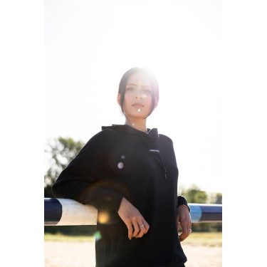 Sweat-shirt d'équitation à capuche Horse PIlot femme Noir Sweat-shirt d'équitation à capuche Horse PIlot femme Noir