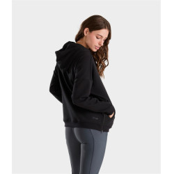 Sweat-shirt d'équitation à capuche Horse PIlot femme Noir Sweat-shirt d'équitation à capuche Horse PIlot femme Noir