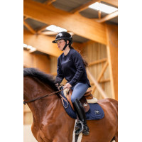 Sweat-shirt d'équitation Horse Pilot en laine de Mérinos femme Dark night Noir Sweat-shirt d'équitation Horse Pilot en laine de Mérinos femme Dark night Noir