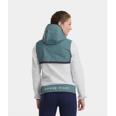 Veste courte de pluie Horse Pilot d'équitation Raintech femme Bleu nuage
