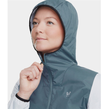Veste courte de pluie Horse Pilot d'équitation Raintech femme Bleu nuage