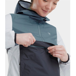 Veste courte de pluie Horse Pilot d'équitation Raintech femme Bleu nuage