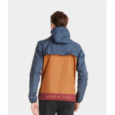 Veste courte de pluie Horse Pilot d'équitation Raintech homme Marron doré