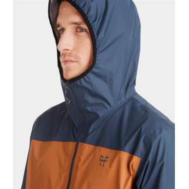 Veste courte de pluie Horse Pilot d'équitation Raintech homme Marron doré