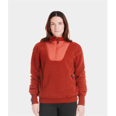 Veste Sherpa Horse Pilot femme Terracotta Orange