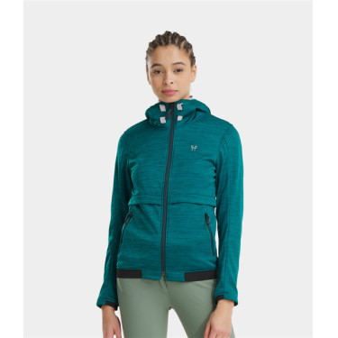 Sweatshirt zippé équitation Horse Pilot femme Tempest Vert moyen