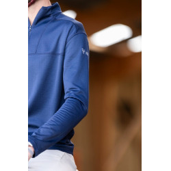 Tee-shirt thermique d'équitation Horse Pilot homme Marine Bleu marine
