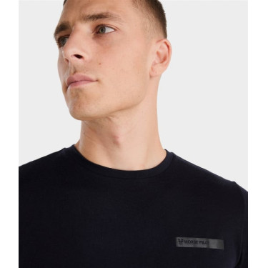 Tee-shirt d'équitation Horse Pilot en laine de Mérinos homme Dark night Noir