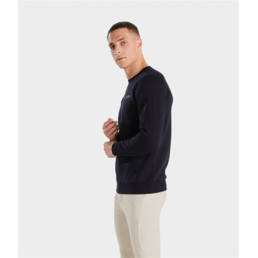 Sweat-shirt d'équitation Horse Pilot en laine de Mérinos homme Dark night Noir