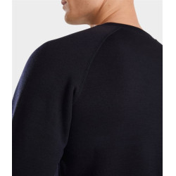 Sweat-shirt d'équitation Horse Pilot en laine de Mérinos homme Dark night Noir