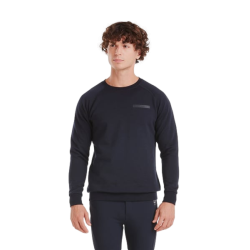 Sweat-shirt d'équitation Horse Pilot en laine de Mérinos homme Dark night Noir
