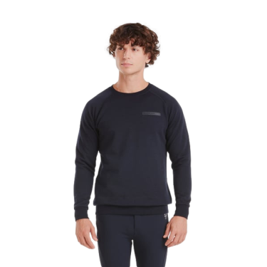 Sweat-shirt d'équitation Horse Pilot en laine de Mérinos homme Dark night Noir