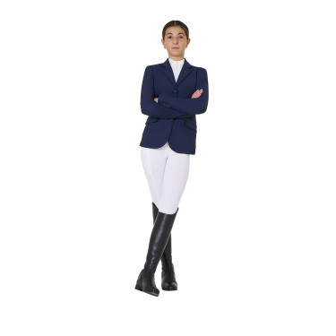 Veste de concours Equestro fille en tissu technique Marine blazer Bleu marine