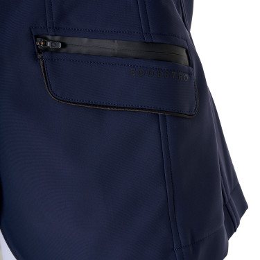 Veste de concours Equestro fille en tissu technique Marine blazer Bleu marine
