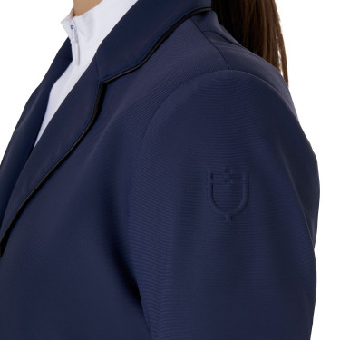 Veste de concours Equestro fille en tissu technique Marine blazer Bleu marine