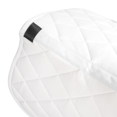 Tapis de selle de saut logo en strass Equestro Blanc