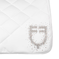 Tapis de saut logo en strass Equestro Blanc Tapis de saut logo en strass Equestro Blanc