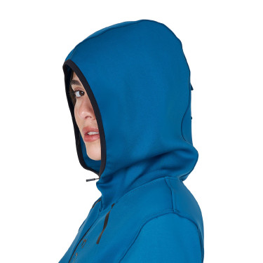 Sweat-shirt technique femme en jersey avec fermeture éclair Equestro Bleu coral