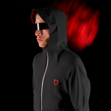 Sweat-shirt technique à capuche homme Equestro Ridertechnology Noir