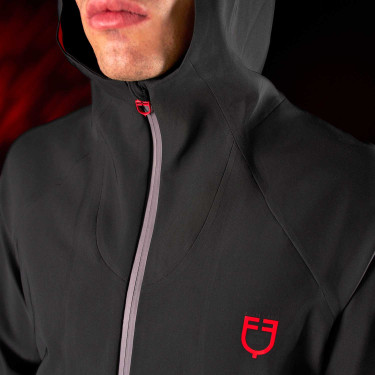 Sweat-shirt technique à capuche homme Equestro Ridertechnology Noir