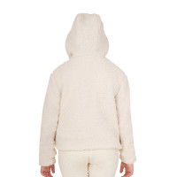 Sweat-shirt en polaire enfant fermeture éclair Equestro Blanc antique Beige