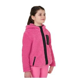 Sweat-shirt en polaire enfant fermeture éclair Equestro Rose château