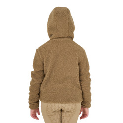 Sweat-shirt en polaire enfant fermeture éclair Equestro Encens Beige Sweat-shirt en polaire enfant fermeture éclair Equestro Encens Beige