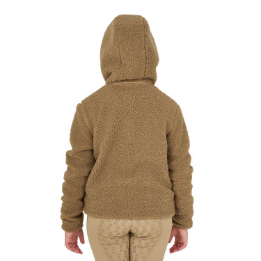 Sweat-shirt en polaire enfant fermeture éclair Equestro Encens Beige Sweat-shirt en polaire enfant fermeture éclair Equestro Encens Beige