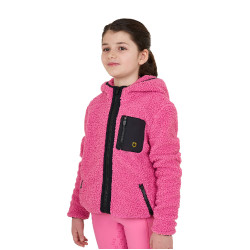 Sweat-shirt en polaire enfant fermeture éclair Equestro Rose château