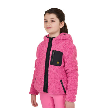 Sweat-shirt en polaire enfant fermeture éclair Equestro Rose château