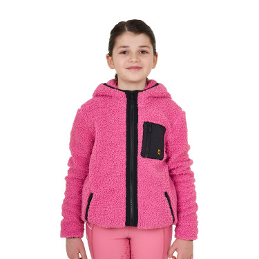 Sweat-shirt en polaire enfant fermeture éclair Equestro Rose château
