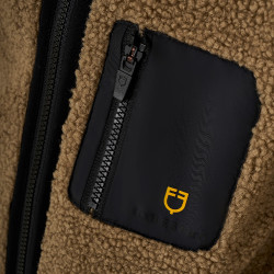 Sweat-shirt en polaire enfant fermeture éclair Equestro Encens Beige Sweat-shirt en polaire enfant fermeture éclair Equestro Encens Beige