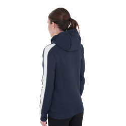 Sweat-shirt à capuche Equestro femme avec zip Marine blazer Bleu marine Sweat-shirt à capuche Equestro femme avec zip Marine blazer Bleu marine
