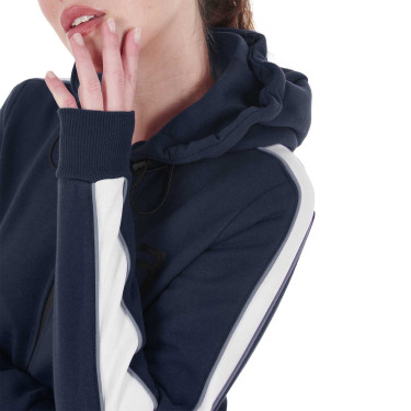 Sweat-shirt à capuche Equestro femme avec zip Marine blazer Bleu marine Sweat-shirt à capuche Equestro femme avec zip Marine blazer Bleu marine