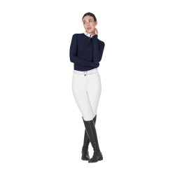 Polo dec concours slim fit femme avec inserts en mesh Equestro Marine blazer Bleu marine