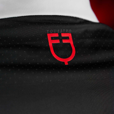 Polo de concours homme Equestro Ridertechnology à manches longues et boutons Noir Polo de concours homme Equestro Ridertechnology à manches longues et boutons Noir