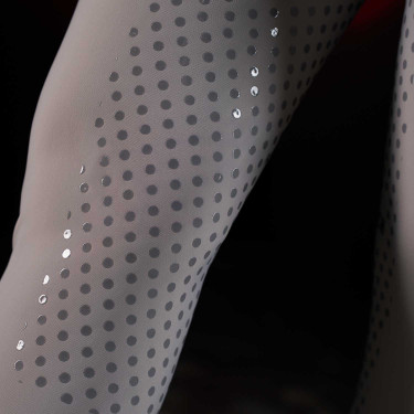 Pantalon slim fit femme Equestro Ridertechnology full grip Oiseau moqueur Gris