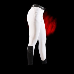 Pantalon slim fit femme Equestro Ridertechnology full grip Blanc Pantalon slim fit femme Equestro Ridertechnology full grip Blanc
