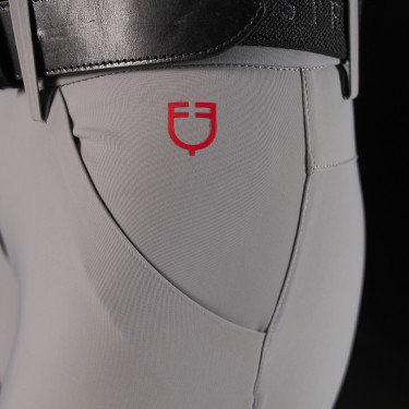 Pantalon slim fit femme Equestro Ridertechnology full grip Oiseau moqueur Gris