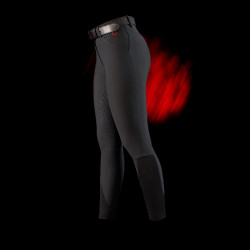 Pantalon slim fit femme Equestro Ridertechnology full grip Noir