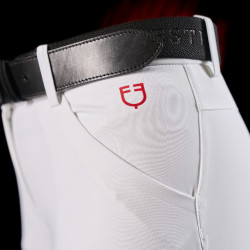 Pantalon slim fit femme Equestro Ridertechnology full grip Blanc Pantalon slim fit femme Equestro Ridertechnology full grip Blanc
