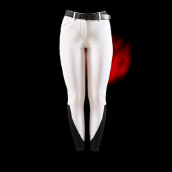 Pantalon slim fit femme Equestro Ridertechnology full grip Blanc Pantalon slim fit femme Equestro Ridertechnology full grip Blanc